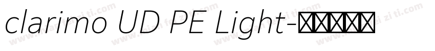 clarimo UD PE Light字体转换